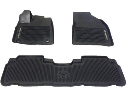 Toyota Highlander 2014 - 2019 All Weather Floor Liners Genuine OEM Set of 3