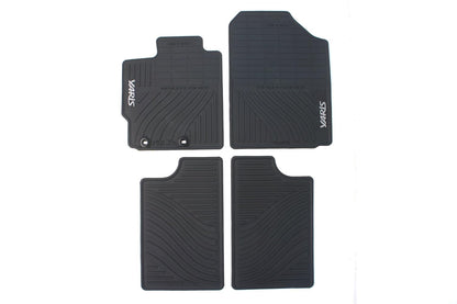 RUBBER FLOOR MATS OEM YARIS HATCHBACK  & SEDAN 2012-14 ALL WEATHER  ( SET OF 4)