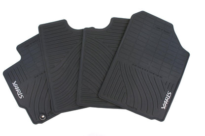 RUBBER FLOOR MATS OEM YARIS HATCHBACK  & SEDAN 2012-14 ALL WEATHER  ( SET OF 4)