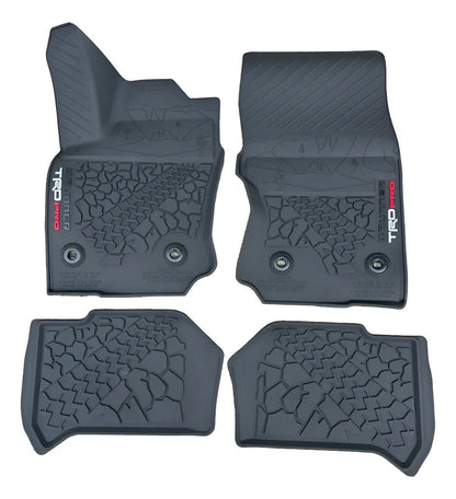 2025-2026 4RUNNER ALL WEATHER RUBBER FLOOR MATS TRD PRO GENUINE TOYOTA OEM 4PC