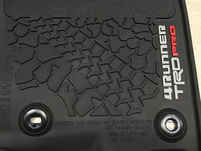 2025-2026 4RUNNER ALL WEATHER RUBBER FLOOR MATS TRD PRO GENUINE TOYOTA OEM 4PC