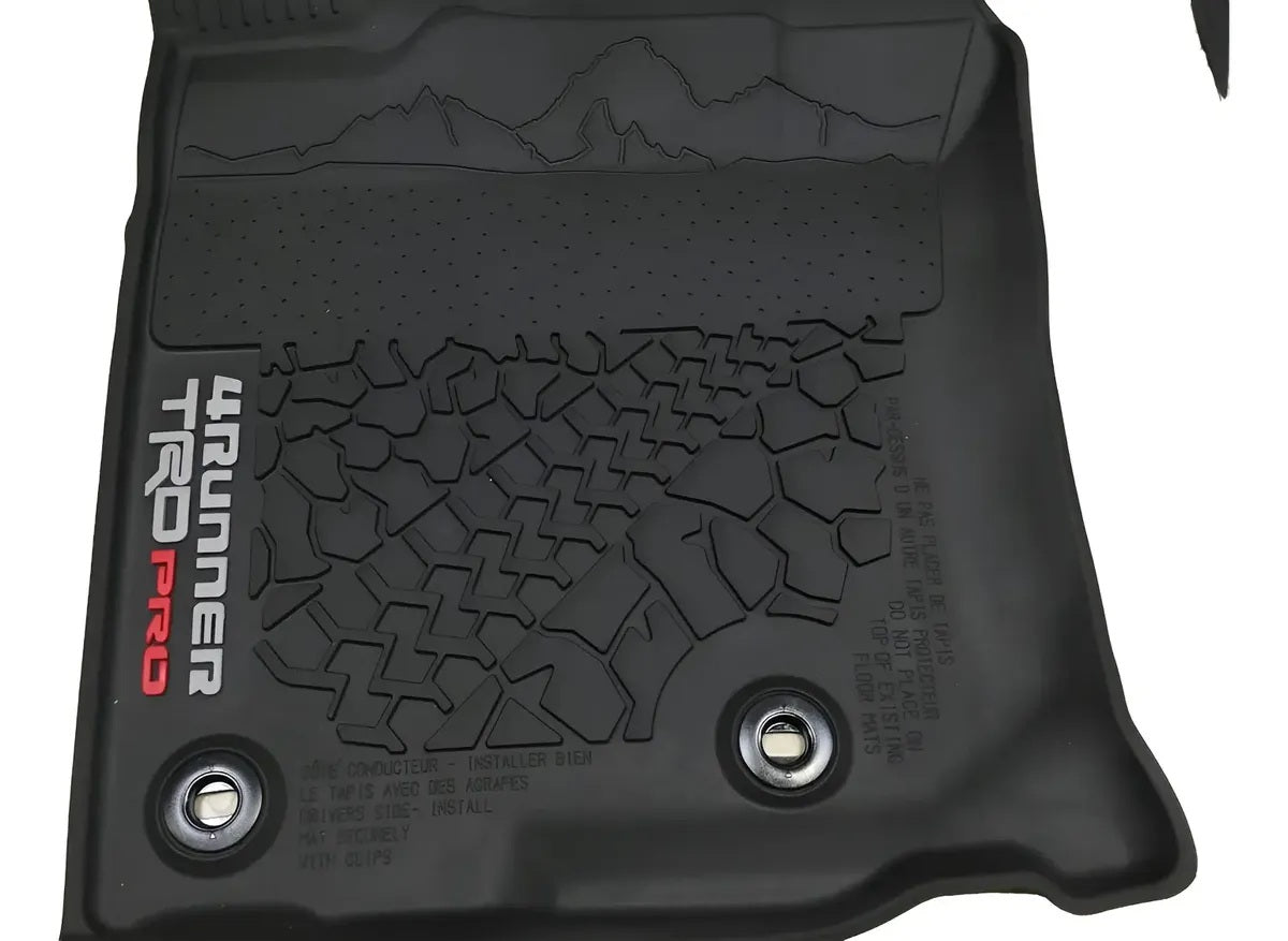 2025-2026 4RUNNER ALL WEATHER RUBBER FLOOR MATS TRD PRO GENUINE TOYOTA OEM 4PC
