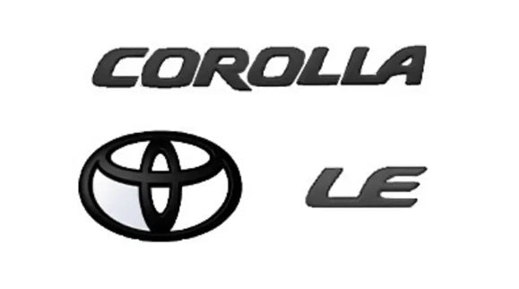 2020-2024 TOYOTA COROLLA LE BLACKOUT EMBLEM OVERLAY KIT GEN OEM PT948-02200-02