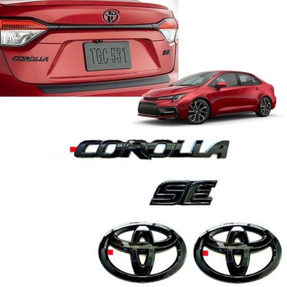NEW Gloss Black OVERLAY EMBLEM Fit 2020-2024 TOYOTA COROLLA SE PT948-02201-02