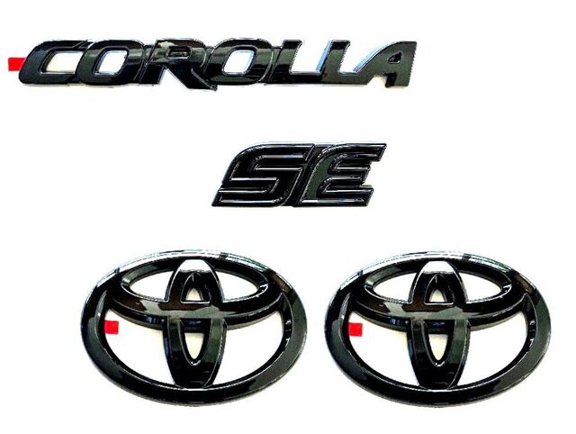 NEW Gloss Black OVERLAY EMBLEM Fit 2020-2024 TOYOTA COROLLA SE PT948-02201-02