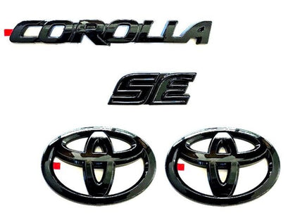NEW Gloss Black OVERLAY EMBLEM Fit 2020-2024 TOYOTA COROLLA SE PT948-02201-02