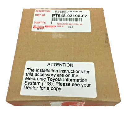 2018-2024 TOYOTA CAMRY XSE BLACKOUT EMBLEM OVERLAY KIT GENUINE PT948-03190-02