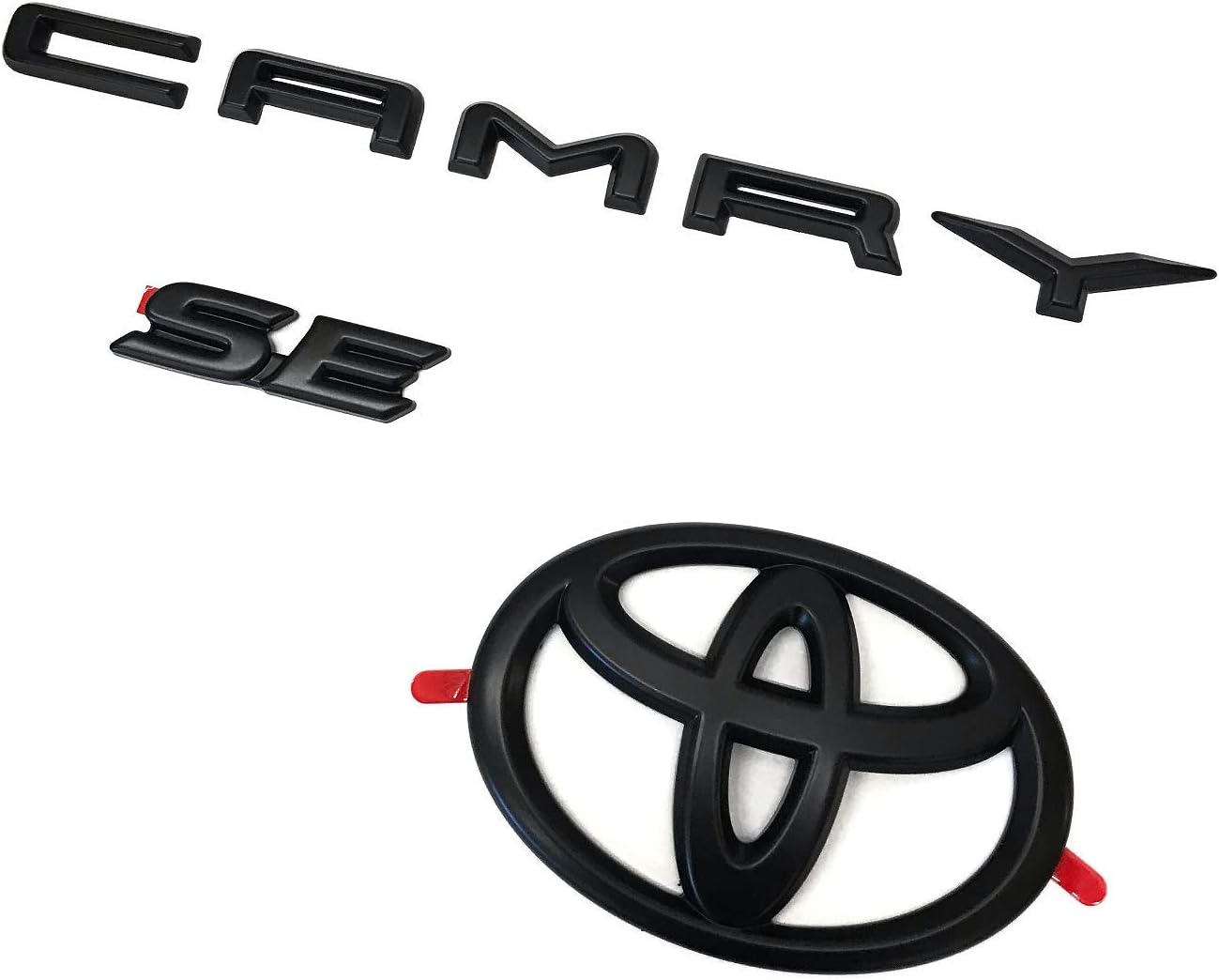 NEW 3PS 2018-2024 TOYOTA CAMRY XSE Gloss Black EMBLEM OVERLAY KIT PT948-03191-02