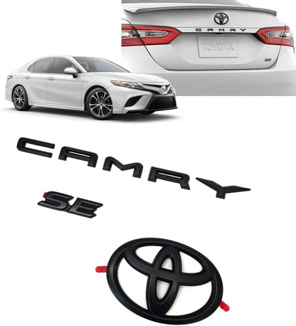 NEW 3PS 2018-2024 TOYOTA CAMRY XSE Gloss Black EMBLEM OVERLAY KIT PT948-03191-02