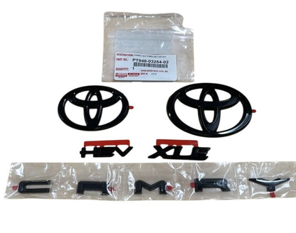 GENUINE TOYOTA 2025+ CAMRY HYBRID AWD XLE HEV GLOSS BLACK EMBLEM OVERLAY KITS SET