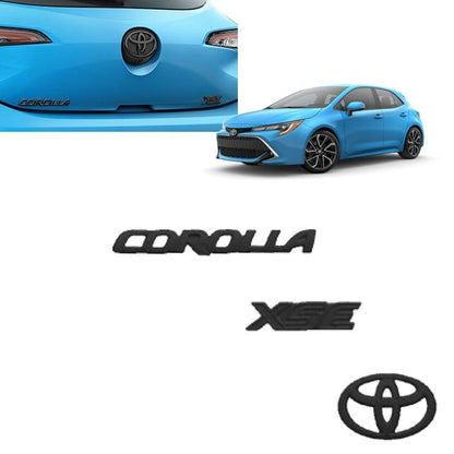 2019-2024 TOYOTA COROLLA HATCHBACK XSE BLACKOUT EMBLEM OVERLAY KIT GENUINE OEM