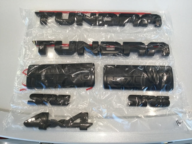 2007-2021 TOYOTA TUNDRA BLACKOUT EMBLEMS OVERLAY KIT GENUINE OEM PT948-34181-02