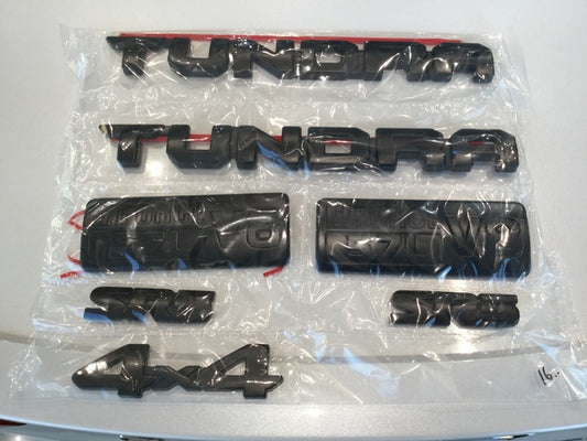 2007-2021 TOYOTA TUNDRA BLACKOUT EMBLEMS OVERLAY KIT GENUINE OEM PT948-34181-02