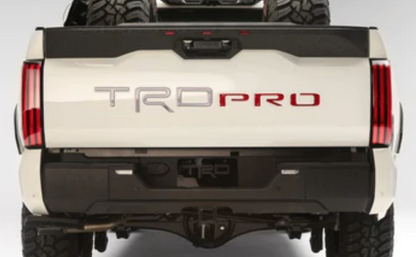 2022-2025 TUNDRA TAILGATE TRD PRO LETTER INSERTS SILVER & RED GENUINE TOYOTA