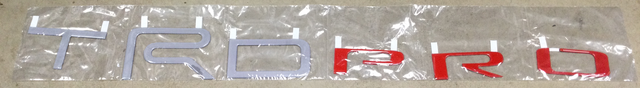 2022-2025 TUNDRA TAILGATE TRD PRO LETTER INSERTS SILVER & RED GENUINE TOYOTA