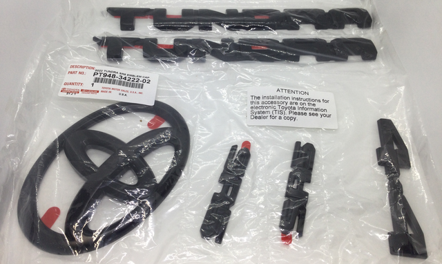 Fit for 2022-2025 Toyota Tundra Matte Black Overlay Emblems kit set 6PCS SR5 4X4 genuine