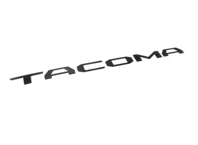 2016-2023 TOYOTA TACOMA RAISED FLAT BLACK TAILGATE EMBLEMS INSERT GENUINE OEM