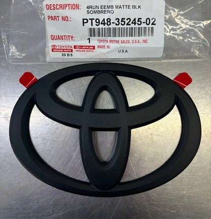24-26 TACOMA, 25-26 4RUNNER MATTE BLACK GRILLE EMBLEM OVERLAY GENUINE TOYOTA