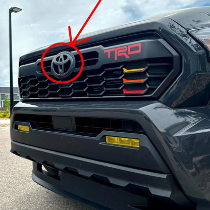 24-26 TACOMA, 25-26 4RUNNER MATTE BLACK GRILLE EMBLEM OVERLAY GENUINE TOYOTA