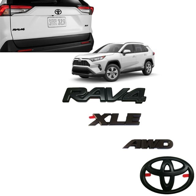 2019-2024 TOYOTA RAV4 XLE AWD BLACKOUT EMBLEM OVERLAY KIT GEN OEM PT948-42193-02