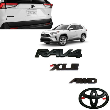 2019-2024 TOYOTA RAV4 XLE AWD BLACKOUT EMBLEM OVERLAY KIT GEN OEM PT948-42193-02