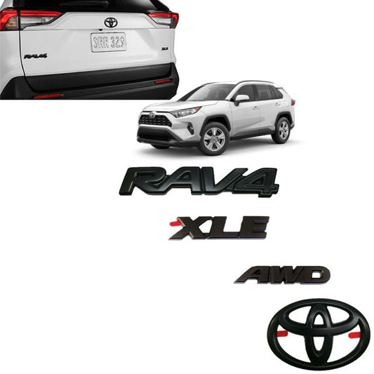 2019-2024 TOYOTA RAV4 XLE AWD BLACKOUT EMBLEM OVERLAY KIT GEN OEM PT948-42193-02