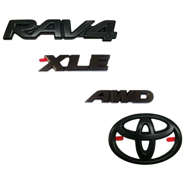 2019-2024 TOYOTA RAV4 XLE AWD BLACKOUT EMBLEM OVERLAY KIT GEN OEM PT948-42193-02