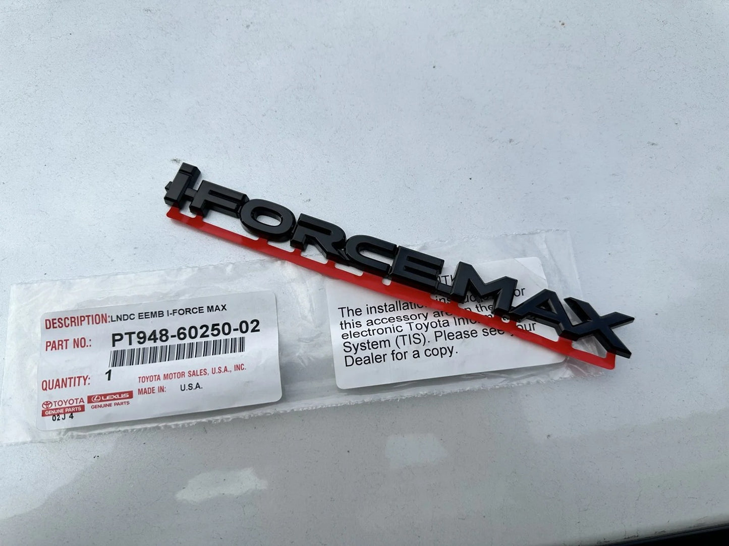 OEM 2024-25 LAND CRUISER i-FORCE MAX BLACKOUT EMBLEM OVERLAY