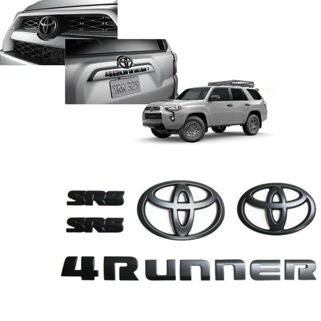 2010-2024 TOYOTA 4RUNNER SR5 BLACKOUT EMBLEM OVERLAY KIT GEN OEM PT948-89180-02