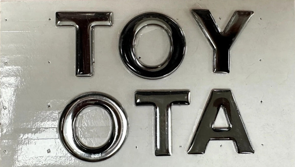 Genuine Toyota 2025 + 4Runner Matte Black Tailgate Letter Inserts PT948-89253-02