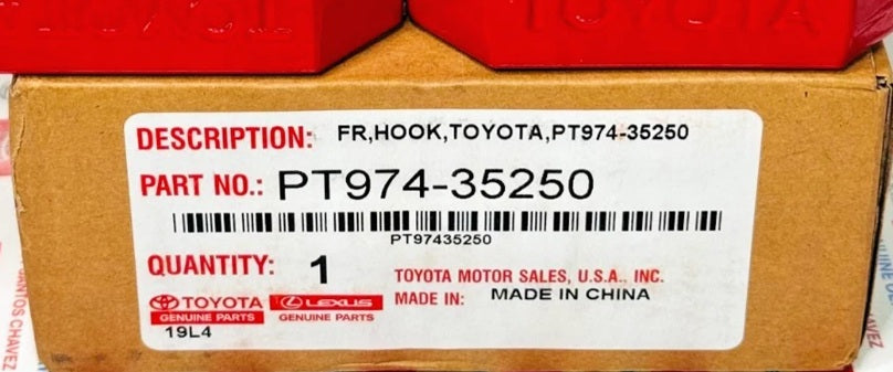 2024 Tacoma & 2025 4Runner Genuine Toyota OEM Red Front Tow Hooks PT974-35250