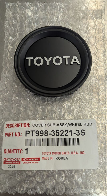 Genuine Toyota TRD Wheel Center Cap Black w/Silver Lettering 2022 + Tundra 2024
