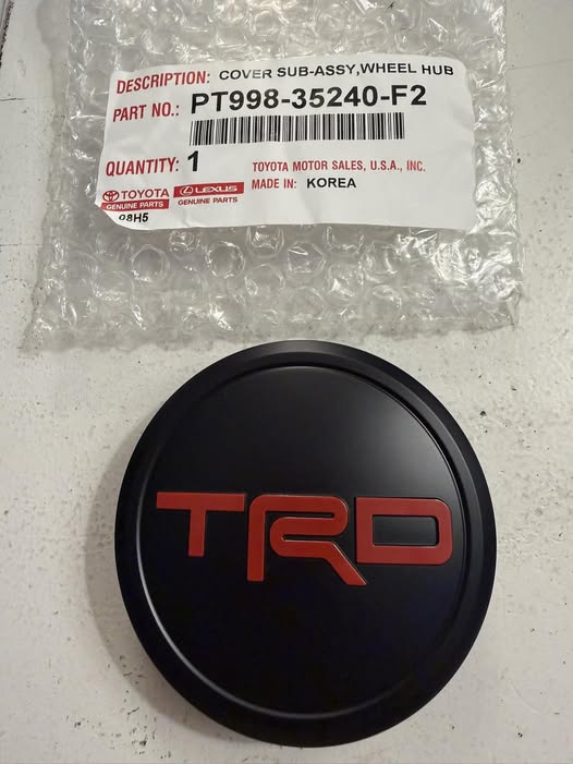2024-2026 Toyota 4Runner Tacoma TRD OEM Black Center Cap PT998-35240-F2