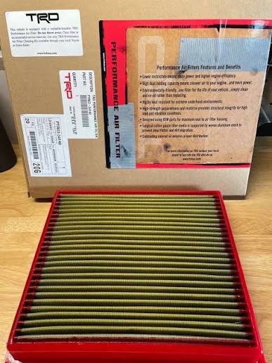 OEM TOYOTA TUNDRA TACOMA SEQUOIA TRD WASHABLE ENGINE AIR FILTER PTR03-34140