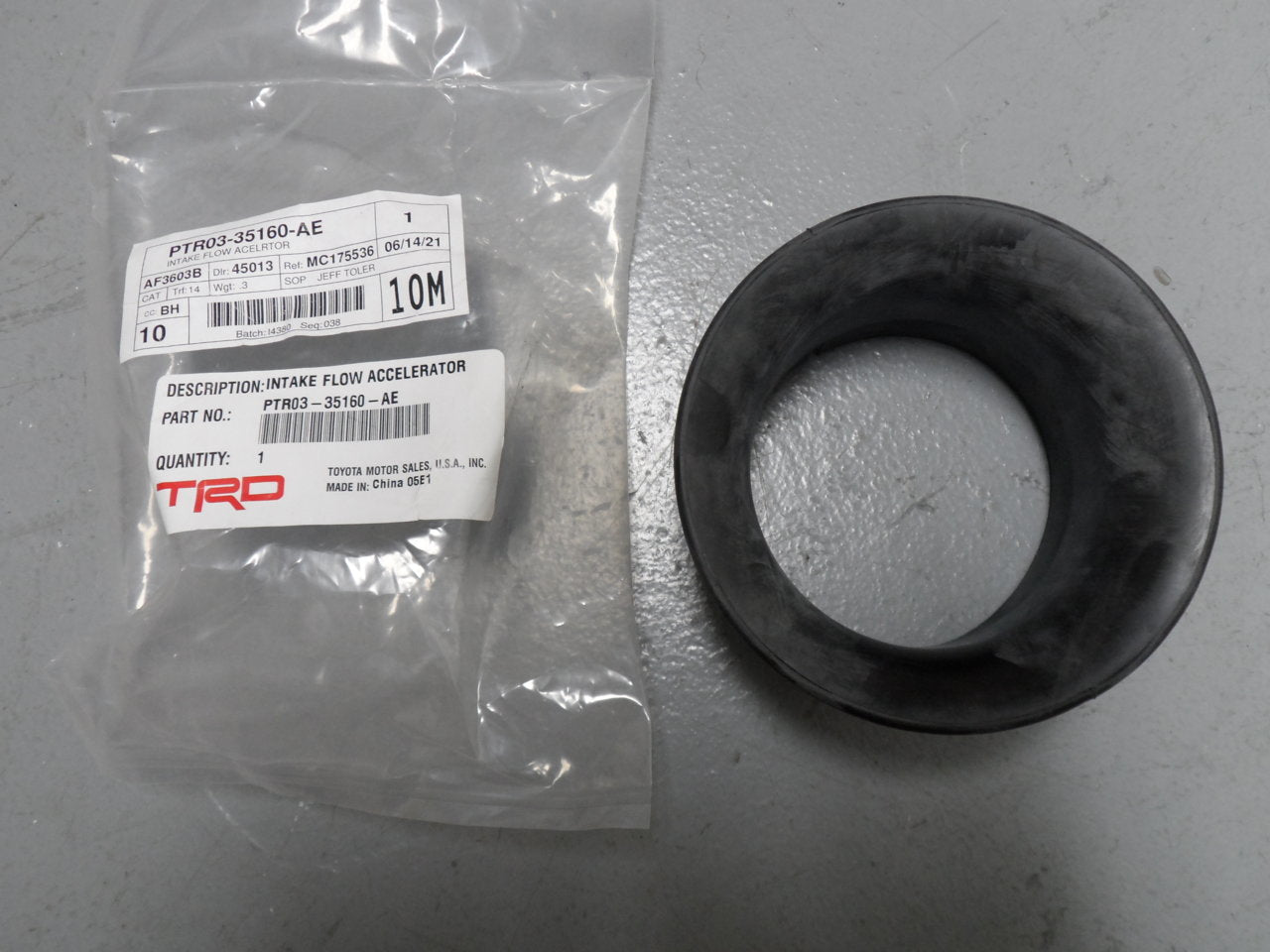 16-23 TACOMA 3.5L GENUINE TOYOTA TRD AIR INTAKE FLOW ACCELERATOR PTR03-35160-AE