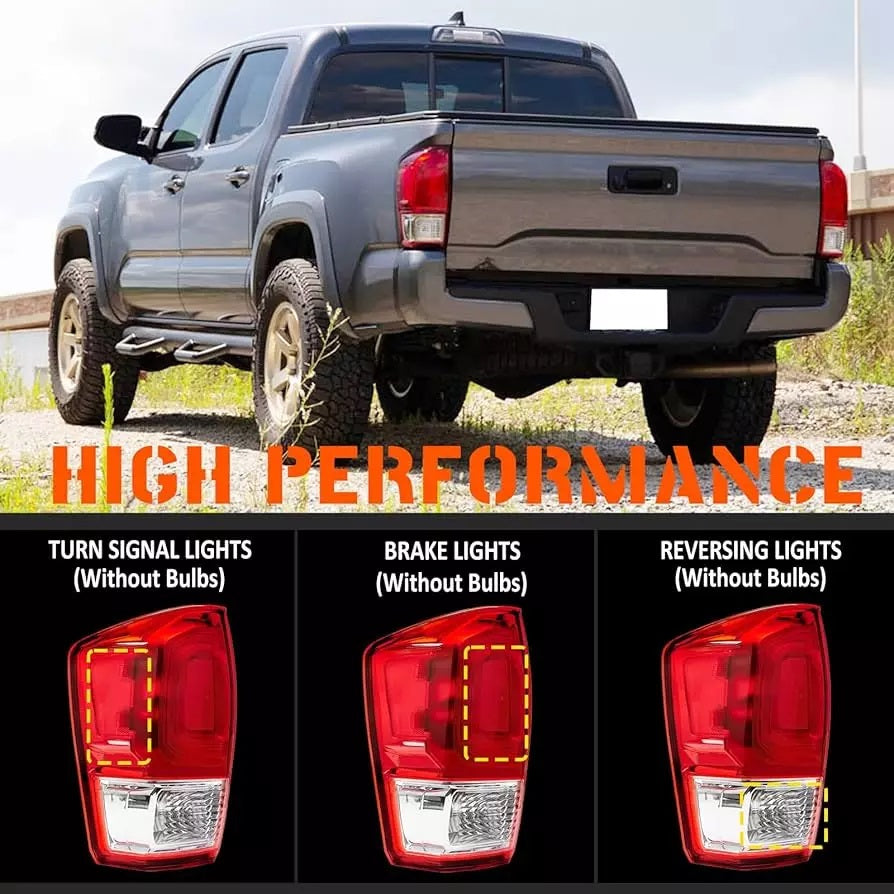 HALOGEN TAIL LIGHT LAMP LEFT & RIGHT FOR 16-23 TOYOTA TACOMA SR/SR5 REPLACEMENT