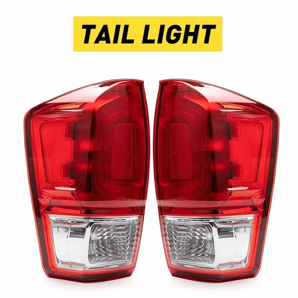 HALOGEN TAIL LIGHT LAMP LEFT & RIGHT FOR 16-23 TOYOTA TACOMA SR/SR5 REPLACEMENT