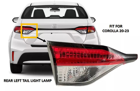 REAR LEFT DRIVER SIDE INNER TAIL LIGHT LAMP FIT FOR 20-23 TOYOTA COROLLA SEDAN