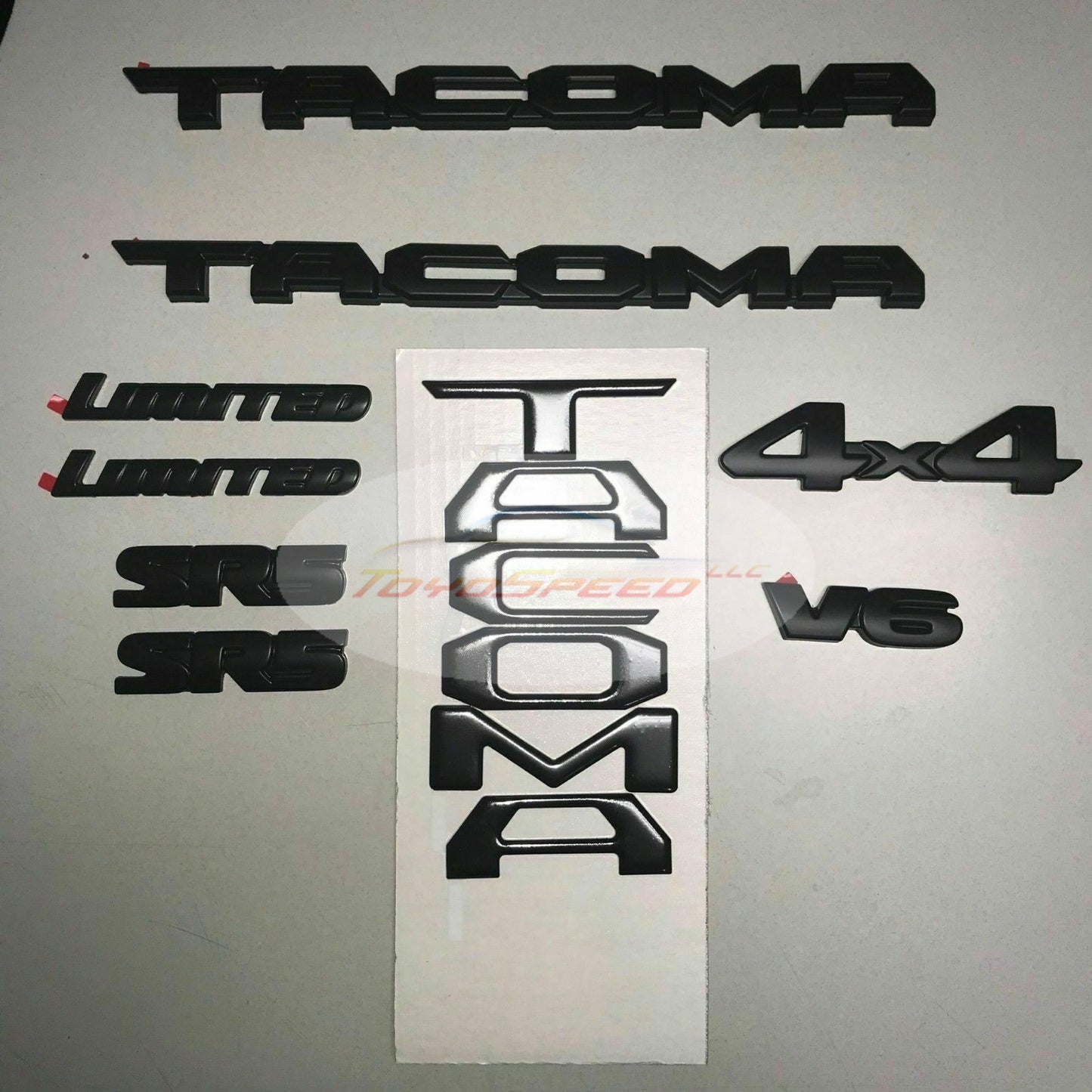 Emblem Overlay Blackout Gloss Set Fit For Toyota Tacoma