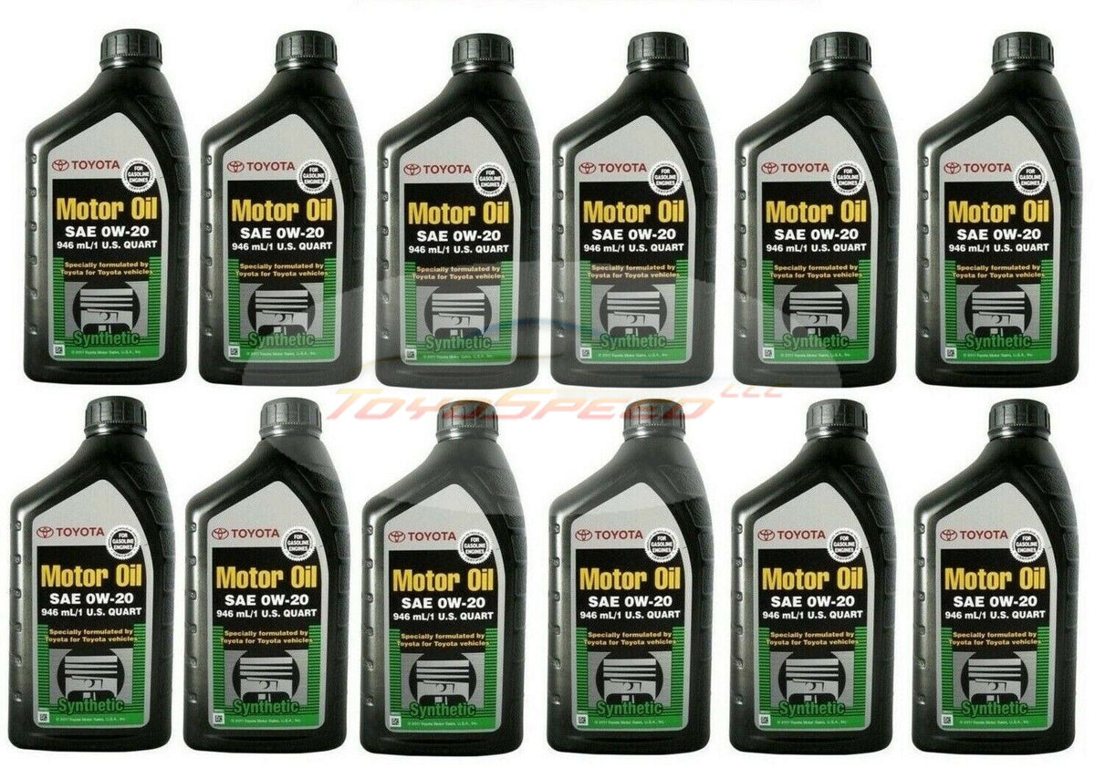 12 Quarts Synthetic Motor Oil SAE 0W-20 00279-0WQTE-01 FIT FOR Toyota ...