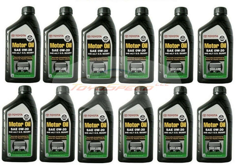 12 Quarts Synthetic Motor Oil SAE 0W-20 00279-0WQTE-01 FIT FOR Toyota Genuine