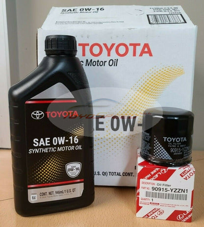 0W16 Motor Oil 4 Quarts With Oil Filter Change Fit For Toyota Rav4 Camry