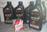 5 Quarts Synthetic Motor Oil SAE 0W-16 With Oil Filter Fit For Toyota Lexus