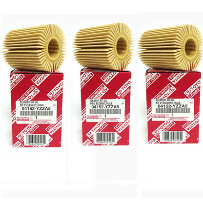 Oil Filter Toyota 4 RUNNER, FJ CRUISER, TUNDRA Genuine OEM  04152-YZZA5 Set of 3