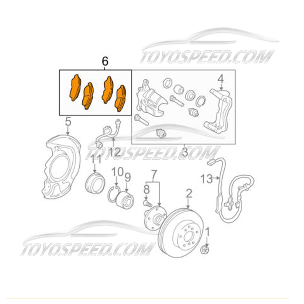 Brake Pads TOYOTA Tacoma Avalon Sienna Camry Front Set 04465-33350 GENUINE OEM Genuine