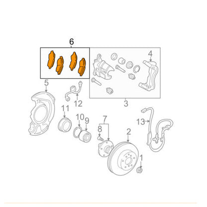 Brake Pads TOYOTA Tacoma Avalon Sienna Camry Front Set 04465-33350 GENUINE OEM Genuine