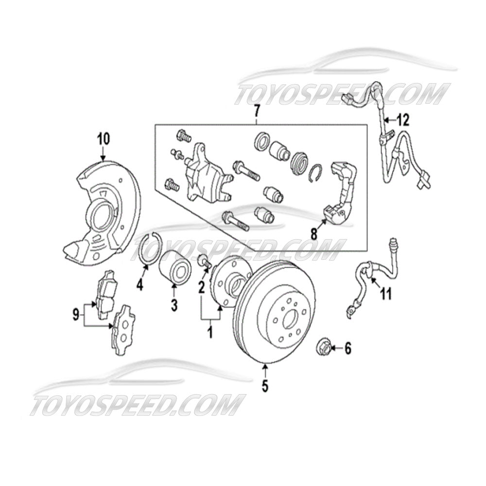 Brake Pads Front TOYOTA Yaris 2012-2014 GENUINE OEM BRAKE PADS