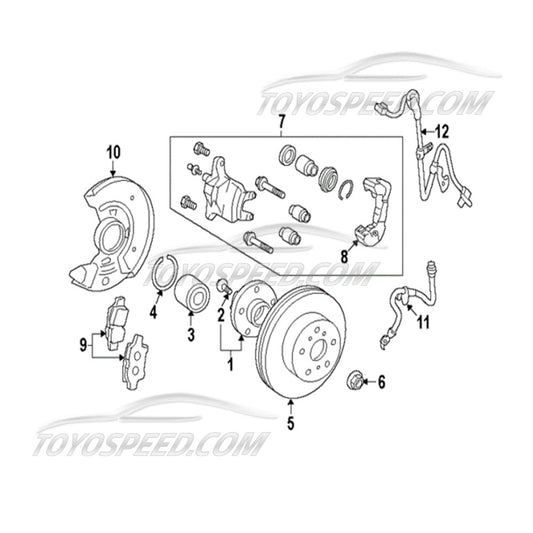 Brake Pads Front TOYOTA Yaris 2012-2014 GENUINE OEM BRAKE PADS