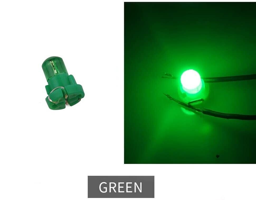 10pcs T4.2 LED Car Light Bulb Cluster Gauges Dashboard Green instruments Panel Fit For Honda Civic and Toyota Camry