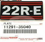 Emblem 22R-E Valve Sticker Decal Name Plate Fit For Toyota Pickup Truck Celica